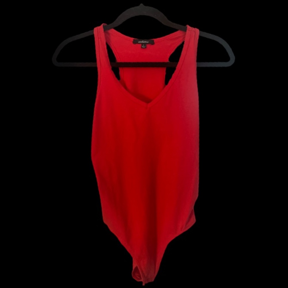Ambience (FashionNova brand) red bodysuit in size L with stretch!
